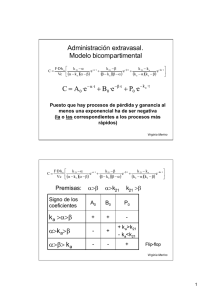 Tema 10. Modelo Bicompartimental. Administración Extravasal.