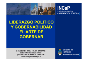 LIDERAZGO POLITICO Y GOBERNABILIDAD EL ARTE DE
