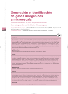 Generación e identificación de gases inorgánicos a microescala