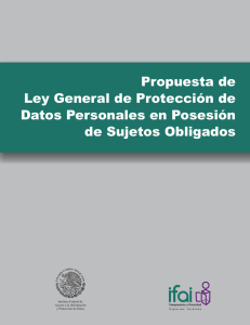 Propuesta de Ley General de Protección de Datos Personales
