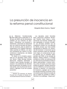 La presunción de inocencia en la reforma penal constitucional