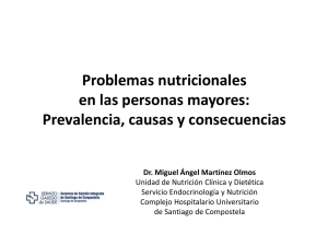 Desnutrición en las personas mayores: Prevalencia, causas y