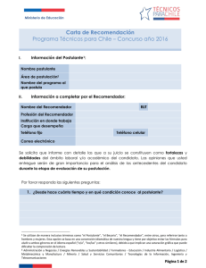 Carta de Recomendación - Técnicos para Chile