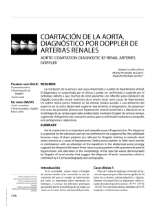 coartación de la aorta. diagnóstico por doppler de arterias renales