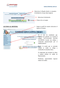 www.sistemas.com.ec ACCESO AL SISTEMA