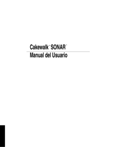 Cakewalk SONAR Manual del Usuario