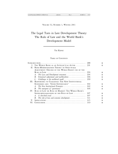The Legal Turn in Late Development Theory
