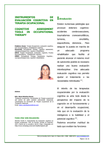 Instrumentos de evaluación cognitiva en terapia ocupacional