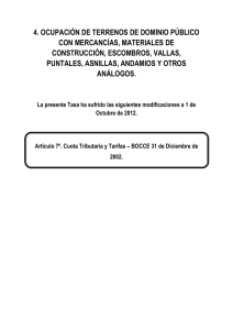 4. ocupación de terrenos de dominio público con