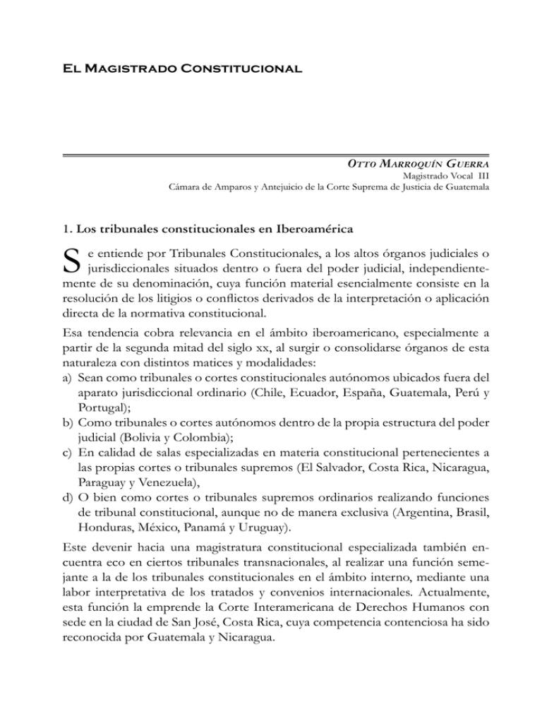 1 Los tribunales constitucionales en Iberoamérica Se