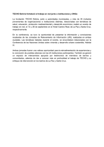 TECHO Bolivia fortaleció el trabajo en red junto a instituciones y