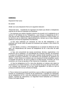 Enmienda del PSOE al Proyecto de Ley de medidas urgentes para