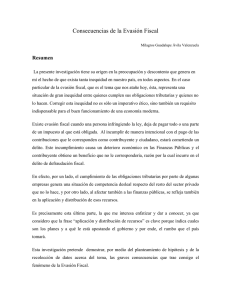 CONSECUENCIAS DE LA EVASIÓN FISCAL, (fecha: 10/28/2013