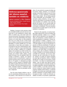 Defensa apasionada del idioma español, también en medicina