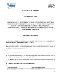 EL PASO ELECTRIC COMPANY PUC DOCKET NO. 41359