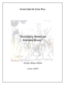 Divinidad y Herejía en Giordano Bruno