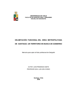 delimitación funcional del área metropolitana de santiago. un