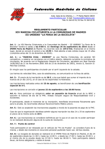 Reglamento - Federación Madrileña de Ciclismo