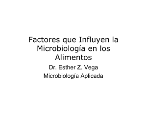 Factores que Influyen la Microbiología en los Alimentos