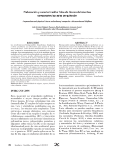 Elaboración y caracterización física de biorecubrimientos