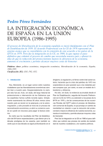 la integración económica de españa en la unión