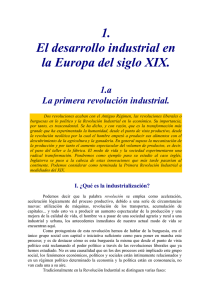 1. El desarrollo industrial en la Europa del siglo XIX.