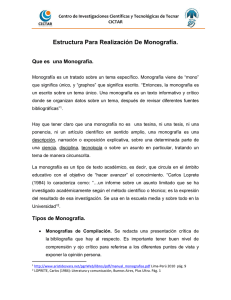 Estructura Para Realización De Monografía.