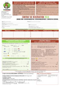 Contrat de réservation 2016