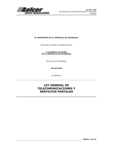 ley general de telecomunicaciones y servicios postales