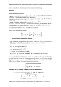 Guía de estudio 3. Ecuación de Bernoulli (sin interacciones