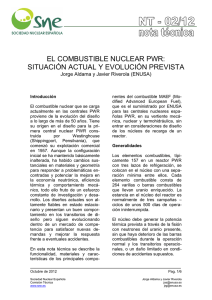 EL COMBUSTIBLE NUCLEAR PWR: SITUACIÓN ACTUAL Y
