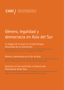 Género, legalidad y democracia en Asia del Sur