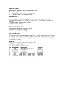 RIDER DE SONIDO Rider Técnico / Input list / Plano de Tarima