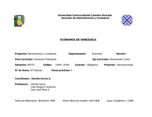 Economía de Venezuela - Universidad Centroccidental "Lisandro