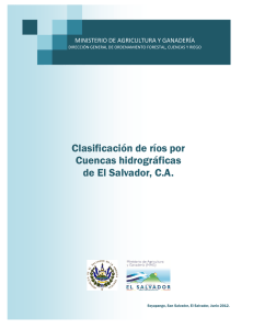 Clasificación de ríos por Cuencas hidrográficas de El Salvador, C.A.