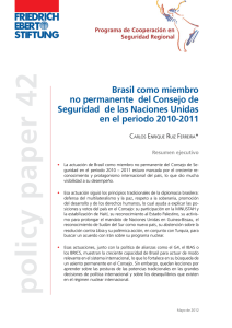 Brasil como miembro no permanente del Consejo de Seguridad de