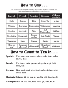 How to Say . . . How to Count to Ten In . . .