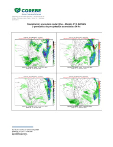 Precipitación acumulada cada 24 hs – Modelo ETA del SMN y