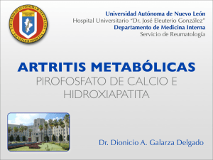 artritis metabólicas pirofosfato de calcio e hidroxiapatita