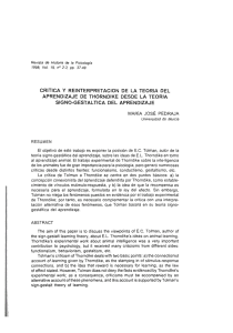 CRITICA Y REINTERPRETACION DE LA TEORIA DEL