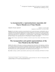 La incorporación y representaciones espaciales del Nuevo Mundo