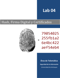 Hash, Firma Digital y Certificados