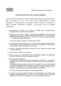 DIRECCION NACIONAL DE CATASTRO CERTIFICADO NOTARIAL