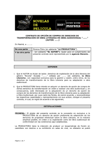 contrato de opción de compra de derechos de transformación de