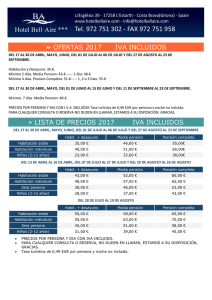 OFERTAS 2016 IVA INCLUIDOS » LISTA DE PRECIOS 2016 IVA
