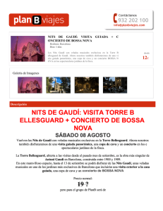 nits de gaudí: visita torre b ellesguard + concierto de