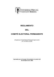 reglamento del comité electoral permanente