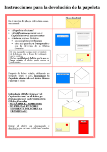 Instrucciones para la devolución de la papeleta electoral