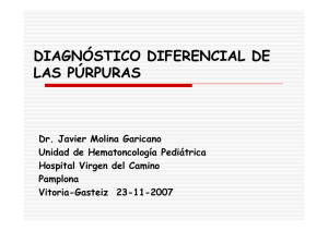 DIAGNOSTICO DIFERENCIAL DE LAS PURPURAS