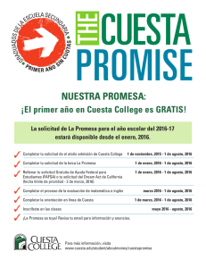 nuestra promesa - Cuesta College